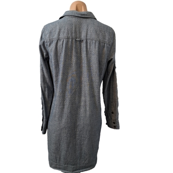 J. Crew Blue Denim Long Sleeve Shirt Dress Women's Size Small - Picture 3 of 6